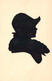Silhouette - Femme De Profil - Découpage - Carte Postale Ancienne - Silhouettes
