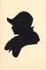 Silhouette - Femme De Profil - Découpage - Carte Postale Ancienne - Silhouettes