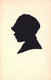 Silhouette - Femme De Profil - Découpage - Carte Postale Ancienne - Silueta