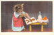 Fantaisies - Chaton Habillé Qui Prépare Des Biscuits - Carte Postale Ancienne - Dressed Animals