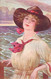 Fantaisies - Au Grand Air - Edit. SID - Femme Au Chapeau Le Long De La Mer - Carte Postale Ancienne - Vrouwen