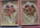 SUCI004- 2 Girls In A Kite  -  2 Cards (see Scans) Very Good To Excellent Condition - RRR -  1884 SUCHARD Chocolate - Suchard