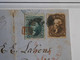 AM 24 ETATS UNIS LETTRE FRAGMENT EN PORT PAYé RR 1863 NEW YORK A PARIS  FRANCE  ++AFFRANCH.INTERESSANT + - Lettres & Documents