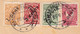 CHINA Russian Post Offices 1918 Cover 4 Colour Franking England Via USA (c004) - Covers & Documents