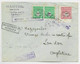 FRANCE ARC TRIOMPHE 2FR40 RARE +80C VERT PAIRE LETTRE LES GRANDES VENTES 15.10.1945 POUR ANGLETERRE + RETOUR AU TARIF - 1944-45 Triomfboog