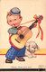 HUMOUR - Chante Chante Pour Moi! - Enfant Et Son Chien - Guitare  - Carte Postale Ancienne - Humour