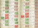 16P - Carnet Centaine De Timbres Fiscaux 1929 Fin 1930 - 14 Pages Recto-verso - Stamps