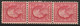 USA 1916-1917 2 Cts Coil Stamps. Unwmk, No Watermark Perf. 10. Strip Of 3. Never Hinged. See Description. Scott No. 463 - Unused Stamps