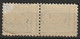 USA 1916-1917 5 Cts Coil Stamps. Unwmk, No Watermark Perf. 10. Strip Of 2. Never Hinged. See Description. Scott No. 466 - Unused Stamps
