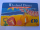 IRELAND /IERLANDE  10,00 POUND/ IRELAND DIRECT/ PREPAID /THICK CARD /BEACH/SEA         ** 12135** - Irlande