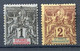 Réf 53 CL2 < --  SAINTE MARIE De MADAGASCAR < Yvert N° 1 + 2 * Neuf Ch * MH - Scan Détaillé Des 2 Timbres - Neufs