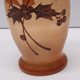 Delcampe - *JOLI VASE ART NOUVEAU VERRE Moulé Décor Peint BRANCHES FEUILLES De HOUX   E - Vases