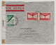 ARGENTINA WW2 1943 Buenos Aires Air Mail Cover > SWEDEN SUECIA PANAM Route Censortape USA EXAMINED 14049 - Storia Postale