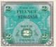 France #114a 2 Francs 1944  Banknote, Allied Military Currency - 1944 Vlag/Frankrijk