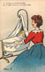 HUMOUR - Illustration Signée PH L 9 - Femme Qui Endort Son Enfant - Bébé - Carte Postale Ancienne - Humour