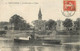 SAINT DENIS - Ile Saint Denis Et L'église, Un Remorqueur.(carte Vendue En L'état) - Tugboats