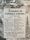 GRAND MENU-BANQUET-COMMERCE-ANVERS-AFFRANCHISSEMENT-L'ESCAUT-1863-HUBERT MEYER-LITHOGRAPHIE-S.MAYER-DIM+-23-38CM-TOP - Menu