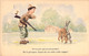 HUMOUR - Chasseur - Tel Est Pris Qui Croyais Prendre - Le Lapin A Un Chien Dans La Gueule - Carte Postale Ancienne - Humour