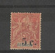 Réunion- (1901) 5 / 50c  Surcharge Déplacée Sans La Barre N°52b - Altri & Non Classificati