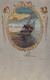 Transport - Voilier - Illustration - Médaillon  Et Fleurs Dorees - Carte Postale Ancienne - Sailing Vessels