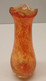 Delcampe - *JOLI VASE VERRE Soufflé VINTAGE INCOLORE & ORANGE Collection Déco XXe   E - Vasen