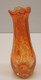 Delcampe - *JOLI VASE VERRE Soufflé VINTAGE INCOLORE & ORANGE Collection Déco XXe   E - Vasen