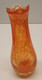 Delcampe - *JOLI VASE VERRE Soufflé VINTAGE INCOLORE & ORANGE Collection Déco XXe   E - Jarrones