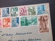 Französische Zone 1948 MiF Baden Und Württemberg / Buntfrankatur Mit 13 Marken Tagesstempel Freiburg (Breisgau) - Bade