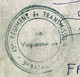 Cachet Triple Couronne  "45e Régiment Tranmissions - 3e Bataillon, Le Vaguemestre" Circ 1956 En FM, Pour La France - Oorlog In Algerije