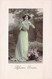 Fantaisie - Femme En Robe Verte  - Affection Sincère - Dans Le Jardin - Carte Postale Ancienne - Women