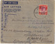 Admin. Milit. Britannique De MALAISIE / BMA MALAYA - 1949 (22 Aug) SG13 25c (chalk Surface) On Air Letter IPOH To INDIA - Malaya (British Military Administration)