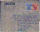 MALAISIE / MALAYSIA / JOHORE - 1952 SG139 & 140 On Air Letter From KLUANG To INDIA - Johore