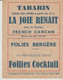 PARIS SPECTACLES AFFICHES - N° 63 - JANVIER 1946 - THEATRES - MUSIC HALLS - CHANSONNIERS - CINEMAS - MUSIQUE - CIRQUES - - Programmes