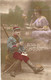 Militaria - Militaire écrit Une Lettre à Sa Femme - Fusil - Képi - Le Rêve Du Chasseur - Carte Postale Ancienne - Patriotic