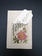 Carte Brodée - Bonne Année - Pochette - Petit Mot - Fleurs  - Cadre Relief - Carte Postale Ancienne - Embroidered