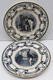 *2 ASSIETTES POTERIE JULES VIEILLARD & Cie Bx Souvenir De L'EXPOSITION 1878   E - Bordeaux (FRA)