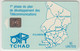 CHAD - Blue Map Of Chad, CN :44769, 30 U, Used - Tchad
