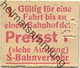 Deutschland - Berlin S-Bahn-Fahrkarte - Gültig Für Eine Fahrt Der Preisstufe 1 - Europa