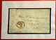 Delcampe - #43Ab NUANCE RARE BISTRE-VERDÂTRE(1000€)TTB Lettre NONTRON 1870 (Dordogne23) 10c Bordeaux Cert. Scheller (France - 1870 Bordeaux Printing