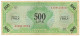 500 LIRE OCCUPAZIONE AMERICANA IN ITALIA MONOLINGUA BEP 1943 BB - Occupation Alliés Seconde Guerre Mondiale