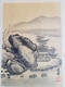 Estampes - Gravure Sur Papier Chinois Ou Asiatique ( Papier De Riz ? ) Tampon Officiel Rouge Plus Signature - Chinese Papier