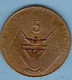 RWANDA : 5 Francs  1964 - Rwanda