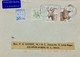 SWEDEN 1997, COVER USED TO INDIA, ANIMAL SVENSK LANTGER & RODKULLA, FLOWER, GEOMETRY ART, 4 STAMP, POSTEN TOWN PICTURE S - Storia Postale