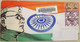 India 2018 Beautiful Envelope On SUBHASH Ch BOSE / 150th Birth Anniversary Of Mahatma Gandhi Registered (EMS Speed Post) - Lettres & Documents