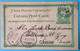 Canada Postal Stationery Card 2c Green MONTREAL 1887>ROTHKREUZ ZG Schweiz (Croix Rouge Red Cross - 1860-1899 Règne De Victoria