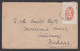 1917 Envelope With 1d Vermilion Embossed Cheque Stamp Tied By St. Helens Cds - Steuermarken