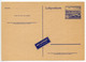 Germany, Berlin 1950's Mint 15pf. Berlin Tempelhof Airport Air Postal Card / Luftpostkarte - Postcards - Used