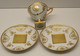 Delcampe - * JOLIE TASSE & 2 SOUCOUPES PORCELAINE LIMOGES B.R Décors Dorés Napoléon Aigle   E - Limoges (FRA)