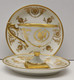 Delcampe - * JOLIE TASSE & 2 SOUCOUPES PORCELAINE LIMOGES B.R Décors Dorés Napoléon Aigle   E - Limoges (FRA)