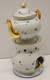 Delcampe - *BELLE TISANIERE THEIERE PORCELAINE LIMOGES S.A. Fleurs Bleues Dorures Vitrine   E - Limoges (FRA)